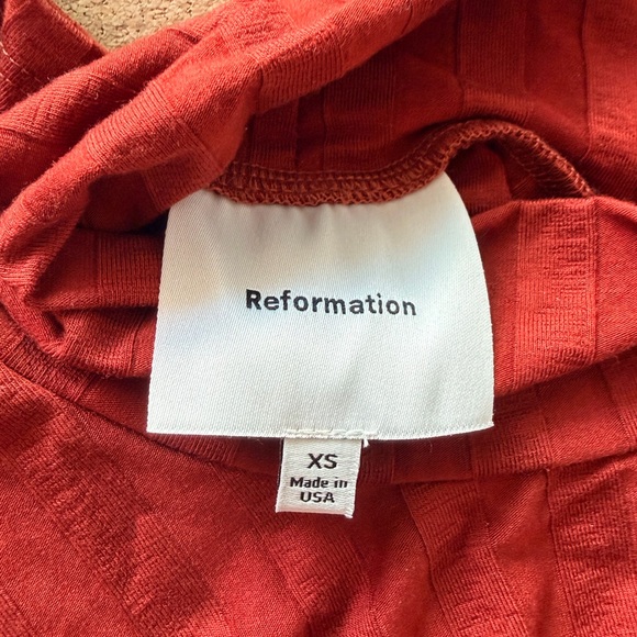 Reformation Libra Knit Dress in Oxide - Picture 3 of 3